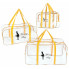 Набор из 3 прозрачных сумок в роддом Mommy Bag (S, L, XL) Желтый