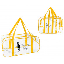 Набор из 2 прозрачных сумок в роддом Mommy Bag (S, L) Желтый