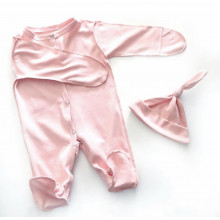 Человечек + шапочка Baby Body 0-3 мес Пудровый 56 см Человечек + шапочка Baby Body 0-3 мес Пудровый 56 см