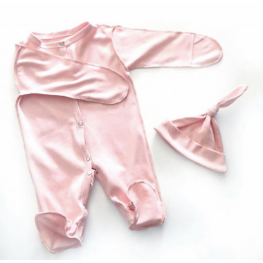 Человечек + шапочка Baby Body 0-3 мес Пудровый 56 см