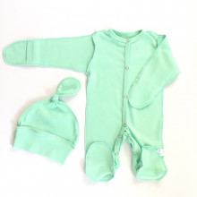 Человечек + шапочка Baby Body 3-6 мес Мятный 62 см Человечек + шапочка Baby Body 3-6 мес Мятный 62 см