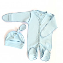 Человечек + шапочка Baby Body 0-3 мес Голубой р.56 Человечек + шапочка Baby Body 0-3 мес Голубой р.56