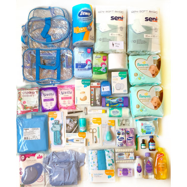 Сумка в роддом Johnson’s Baby Premium 2в1 (48 единиц), – Для мальчика