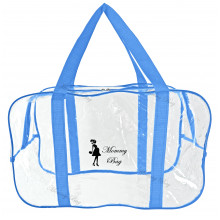 Сумка прозрачная в роддом Mommy Bag M синяя (b002) Сумка прозрачная в роддом Mommy Bag M синяя (b002)