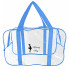 Набор 4+1 прозрачная сумка в роддом Mommy Bag S, M, L, XL + подарок - органайзер) Синий
