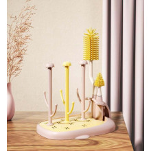 Сушилка для бутылочек Mommy Bag с ершиками Розово-лимонный