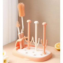 Сушилка для бутылочек Mommy Bag с ершиками Персиково-молочная