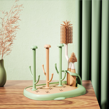 Сушилка для бутылочек Mommy Bag с ершиками Мятно-персиковая