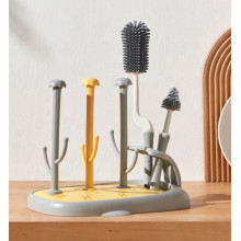 Сушилка для бутылочек Mommy Bag с ершиками Серо-лимонная