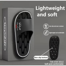 Мужские моющие шлепанцы, тапочки Smart Soft 42/43 Черные перфорированные 27,5 см