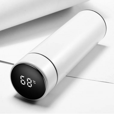 Умный сенсорный термос 500 мл с датчиком температуры Белый
