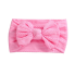 Афробант-повязка на голову – #8 Бантик розовый 0-3 года (33-50 см)